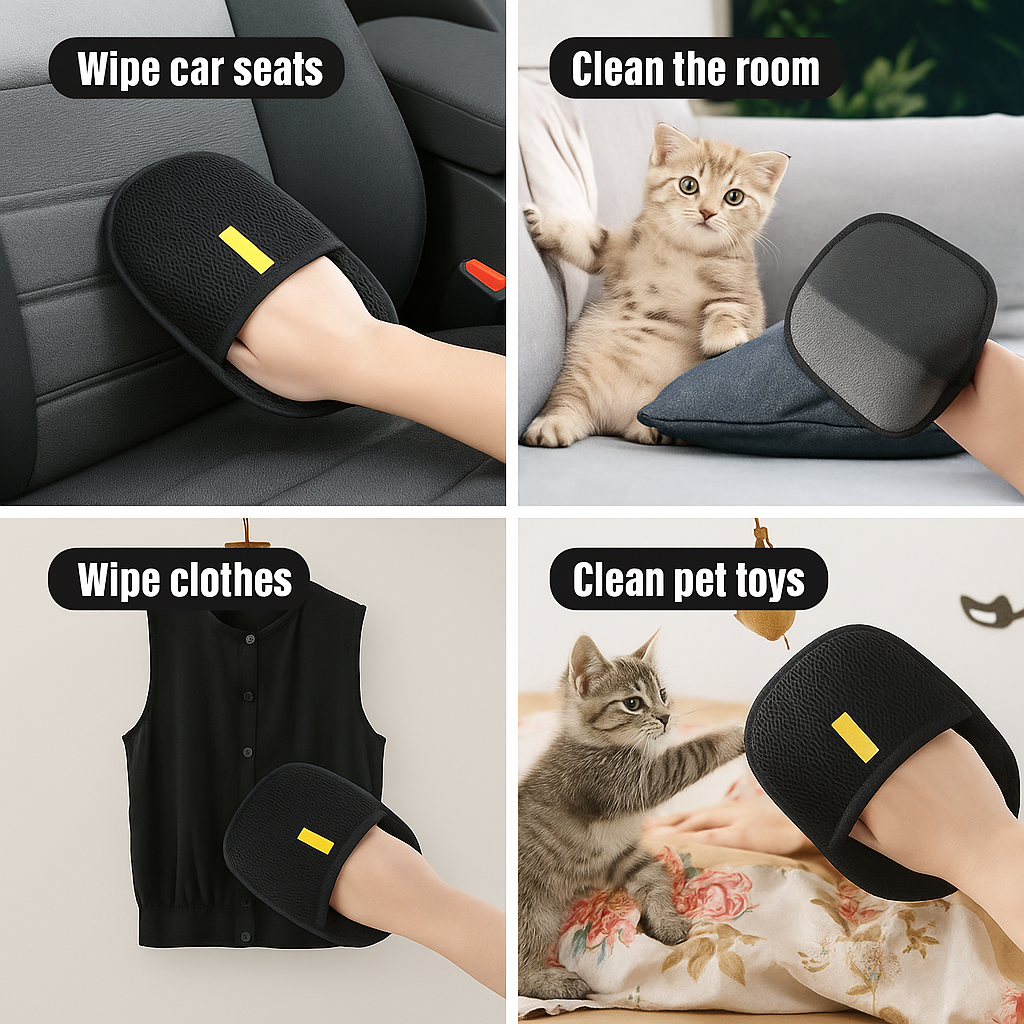 FurrySwipe™ Pet Hair Cleaner Glove for Car, Fabric & Furniture