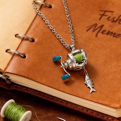 LuckyReel™ Necklace – Working Mini Fishing Reel Pendant