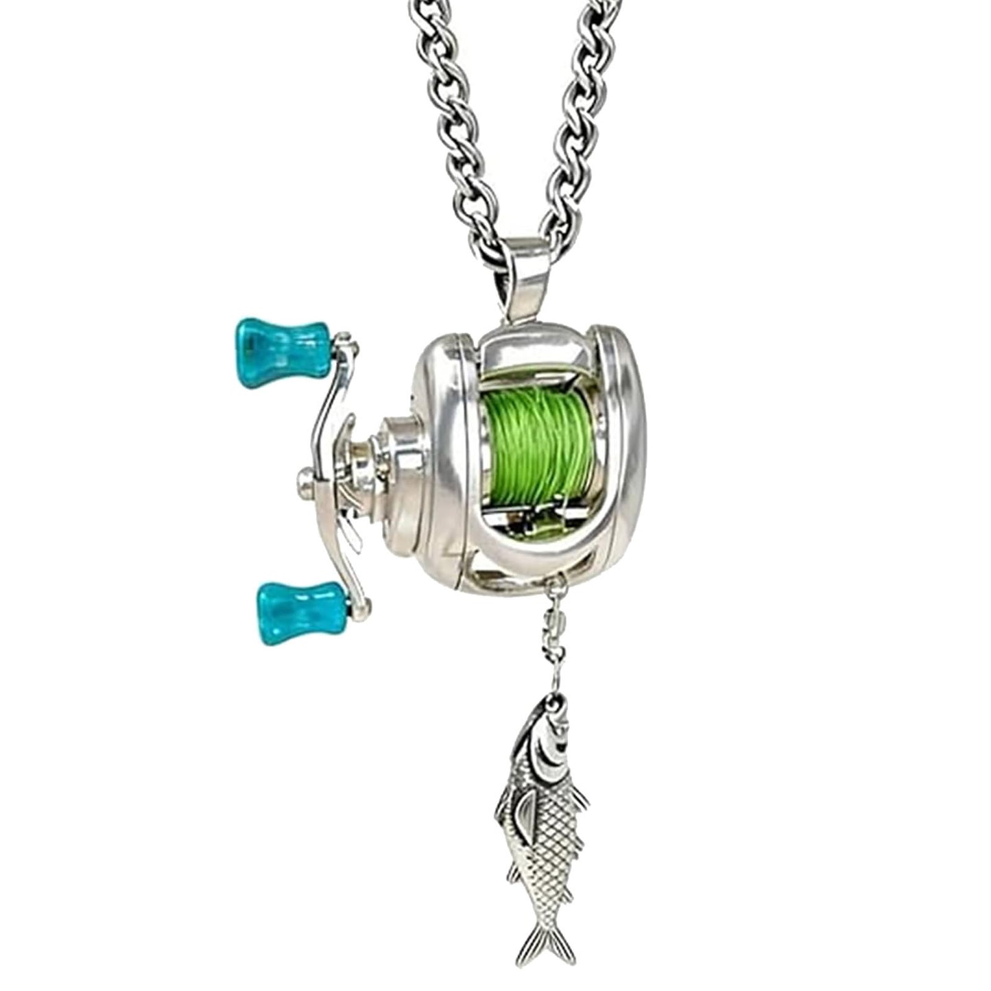 LuckyReel™ Necklace – Working Mini Fishing Reel Pendant