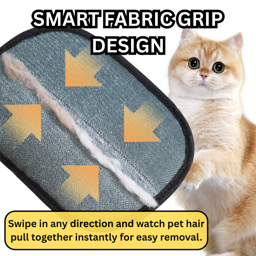 FurrySwipe™ Pet Hair Cleaner Glove for Car, Fabric & Furniture