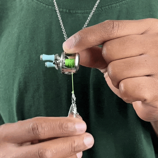 LuckyReel™ Necklace – Working Mini Fishing Reel Pendant